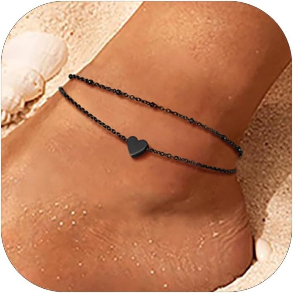 Stainless Steel Chain Anklets for Women, Silver/Gold Tone, Ankle Bracelets Hypoa